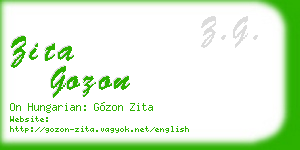 zita gozon business card