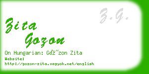 zita gozon business card